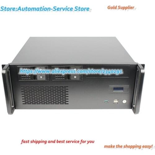 Hot Plug 4U Industrial Cabinet Control Disk Server Case 390mm Short Band Temperature 3.0USB Control Screen