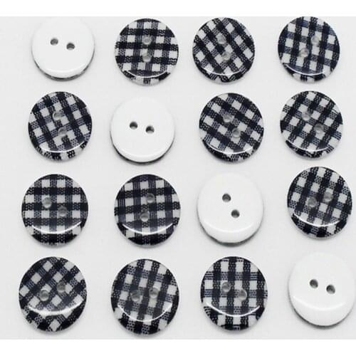 50Pcs Mixed Round Resin Sewing Buttons For Cloth Flatback Cabochon Scrapbooking Crafts Knopf Bouton Decor Diy Accessories