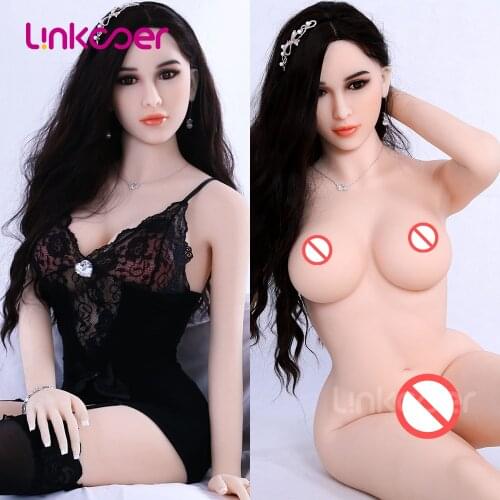Linkooer 165cm Real Silicone Sex Dolls Soft TPE with Metal Skeleton Sexy Toys for Man for 3 Holes Vagina Anus Oral Sex Pussy