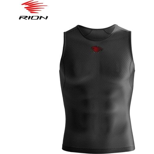 RION Men Sleeveless Cycling Vest Base Layers Quick Dry Mesh Breathable Cycling Summer Sports Gym Fitness Training Undershirts
