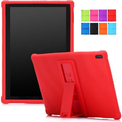 Soft Silicone Case For Lenovo tab4 10 Plus TB-X704F/N and Tab 4 10 TB-X304F/N With Bracket Anti-Shock Protective Shell Fundas