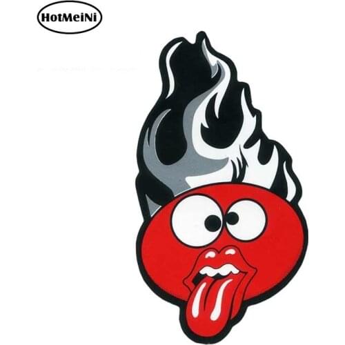 HotMeiNi 13cm x 7.2cm for Tongue Lip Red Fire DIY Motorcycle Stickers DIY Anime Personality Creative Stickers Vinyl Decal