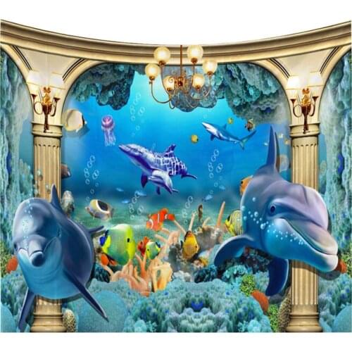 Sea World Marine Animal Underwater World Tapestry Wall Hanging Bed Spread Beach Towel Table Cloth Yoga Mat Customize Large Size