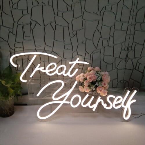 Custom Treat Yourself oh baby Happy Birthday Better Together Mr&Mrs Neon Sign Light for Wedding Party Wall Backdrop Decor