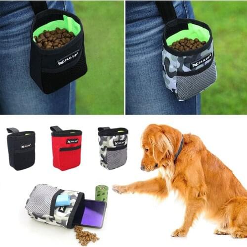 Nylon Pet Training bag with Food Outdoor Pet Product for Large Medium Dogs Camouflage Wear Resistance Dog Snack Supplies Durable