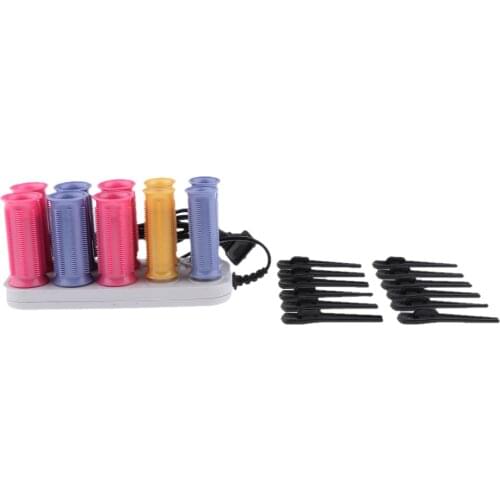 New Hair Bangs Heating Curlers USB Rechargeable Hair Tails Rollers Clips Styling DIY Tools, US Plug, Power 30-100W
