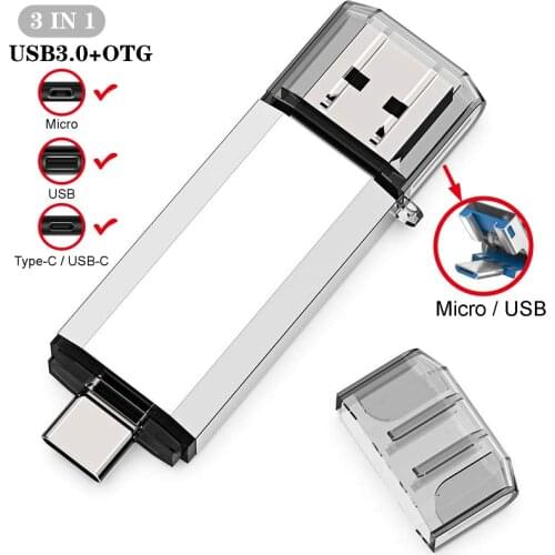 New Usb 3.0 OTG USB flash drive for SmartPhone/Tablet/PC 8GB 16GB 32GB 64GB 128GB 256GB Pendrive High speed pen drive
