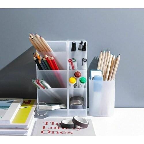Organizer Creative Pen Holder Makeup Storage Box School Office Accessories Home