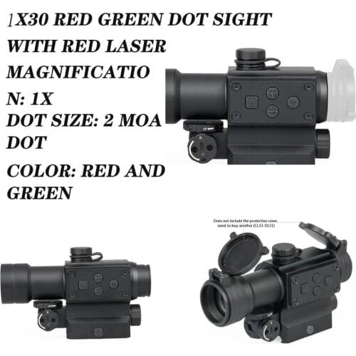 PPT Tactical Reflex Red & Green Laser Red Dot Sight Scope 2 MOA Dot Laser Airsoft Hunting Aluminum Picatinny Rail PP2-0108
