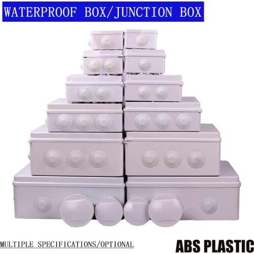 Various Specifications ABS plastic IP65waterproof junction box DIYoutdoor electrical junction box cable branch boxWaterproof box