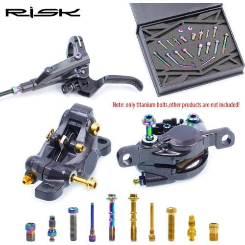 RISK RT124 Mountain Bike Bicycle M8000 M7000 Hydraulic Disc Brake Shift Derailleur Titanium Bolts Kit Replacement Screws Set