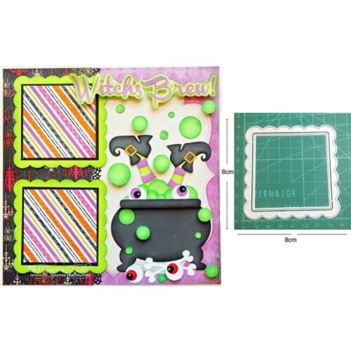 Christmas Square Frame Metal Cutting Dies Stencils dies for DIY Scrapbooking dies Decoration Paper Craft dies Embossing Die Cuts