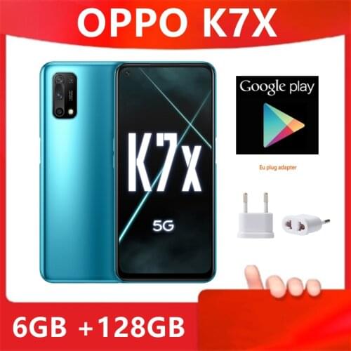 Origiinal OPPO K7X 5G Smart Phone 6.5" 90HZ Screen Fingerprint Face ID 48.0MP 6GB RAM 128GB ROM Dimensity 720 5000mAh OTG OTA