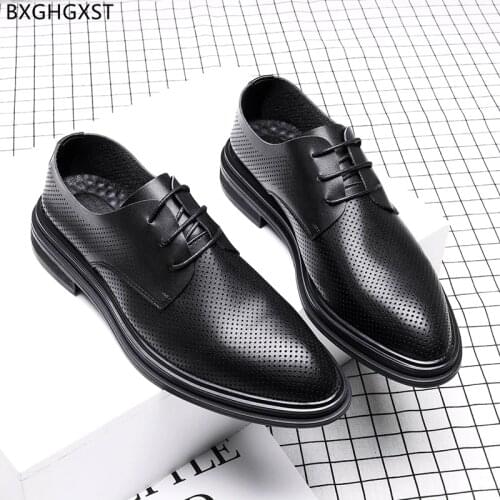 Oxford Dress Shoes Mens Fashion Black Elegant Shoes for Men 2021 Luxury Brand Leather Shoes Men Formal Chaussure Homme Zapatos