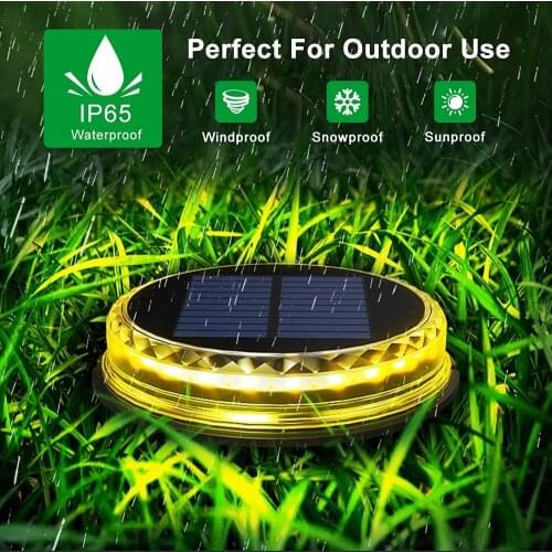 Solar Powered Ground Light Waterproof Garden Pathway Deck Lights With 17 LEDs Solar Lamp for Home Yard Driveway Lawn Road