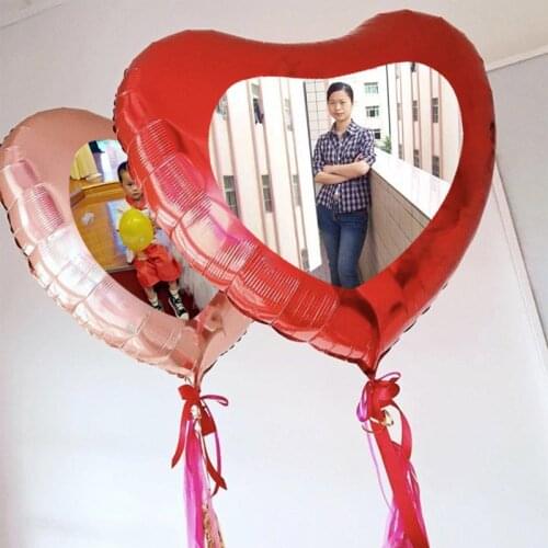 60cm /75cm large heart balloon custom photo /picture print helium support foil ballons wedding decoration event party supplies