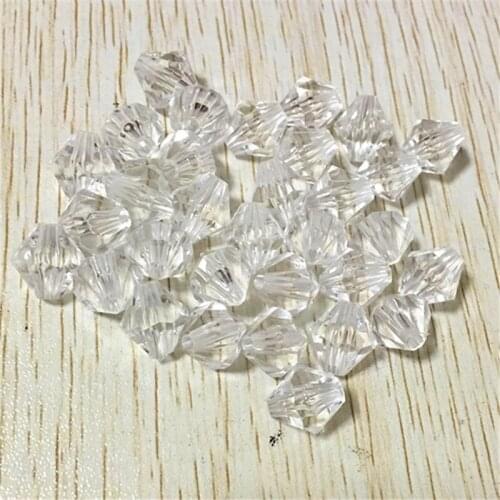 Choose size) 4mm/6mm/8mm/10mm/12mm/16mm clear color clear Acrylic tip Rhombus Beads for Chunky Necklace Jewelry making