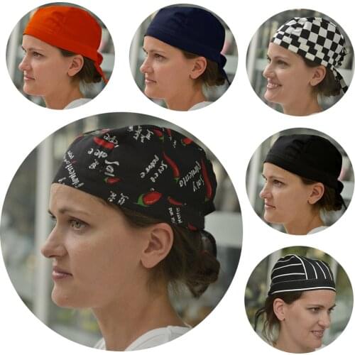 High quality Wholesale Top Chef Pirate Hat Waiter Hats Hotel Restaurant Canteen Bakery Kitchen Work Wear Master Cook Forward Cap