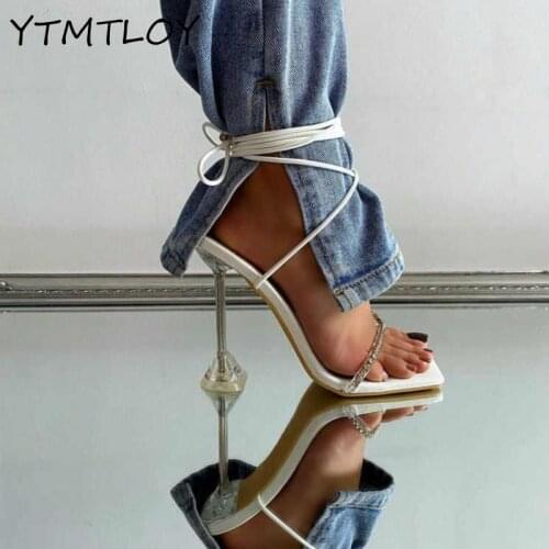 2021 Summer High Heel Sandals Women Super Amazing Stiletto Cross Strap Sexy Wedding Shoes Banquet Shoes Pumps