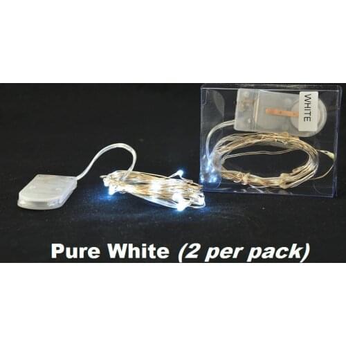 100pcs/lot 2CR2032 Cell Battery Operated String LED Light 2M 20 tiny Led lights For Wedding Party Events Battery installed