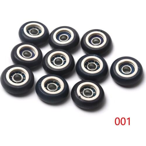 20x 5*23*7.5mm Plastic Coated Tire Wheel Arc Ball Bearing for Furniture Pulley