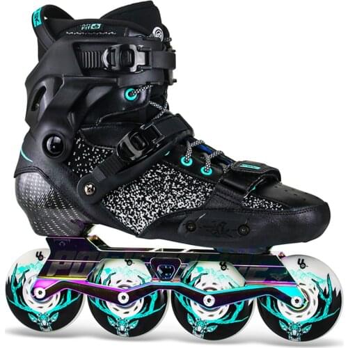 2020 Original Powerslide EVO Hardcore Urban Carbon Fiber Inline Skates Street Adult Roller Skating Shoes Free Skating Patines