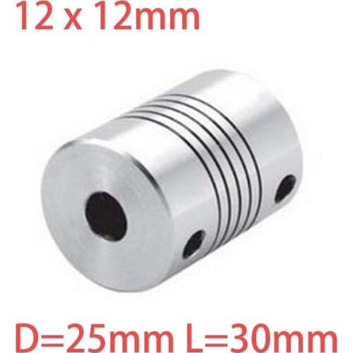 4PCS 12x12mm CNC Stepper Motor Shaft Coupler Flexible Coupling OD 25x30mm