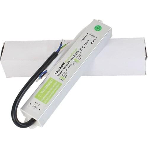 50pcs 20w LED Transformer IP67 Waterproof LED Driver Power Supply AC110~240V to DC12V for underwater light led strip camera
