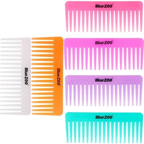 6 Color Candy Color No Handle Large Wide Tooth Comb Long Hair Comb Household Female Anti-Electric Hairdressing Comb