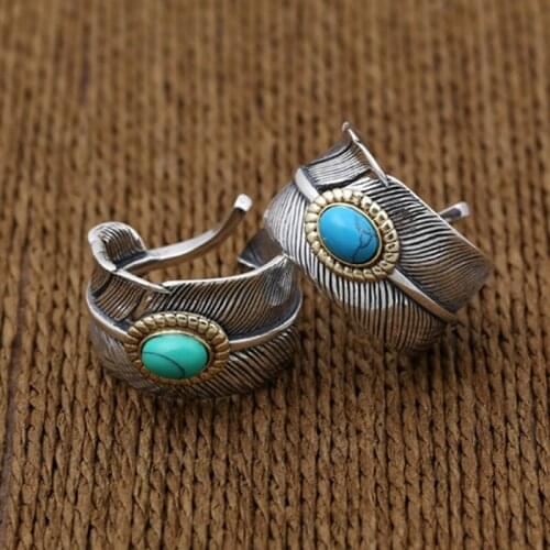 925 Sterling Silver Jewelry Goros Rings Eagle Feathers Ring Opening For Men And Women Birthday Gift Mens Signet Rings