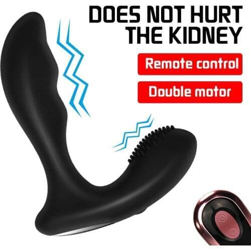 12 Frequency Remote Control Vibrating Prostate Massager Men Anal Plug Waterproof Stimulation Sex Toys For Men Women Maturbation
