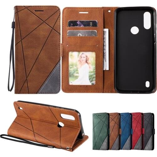 Luxury Skin Leather Case For Motorola Moto E7 Plus E6S E 2020 G8 Power Lite G9 Play G 5G Plus One Fusion Wallet Flip Back Cover