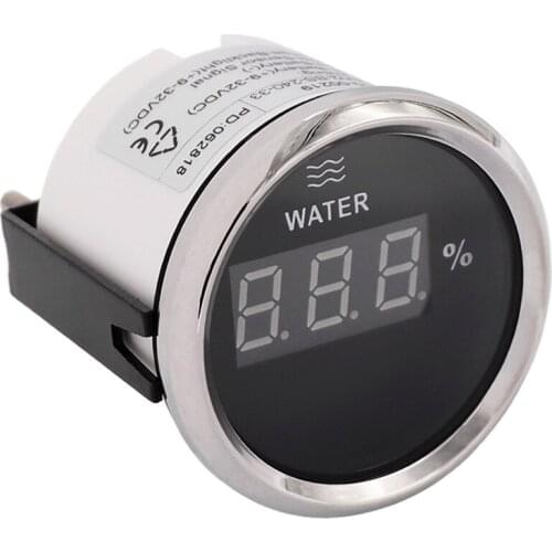 52mm Digital Marine Water Water Level Gauge Boat WaterTank Meter 0~190 ohm 240~33 ohm fit Motorcycle Car Yacht