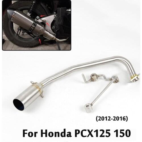 For Honda pcx125 pcx150 2012 2013 2014 2015 2016 Front Link Pipe Motorcycle Exhaust System Connecting Tube Slip On 51MM Modified