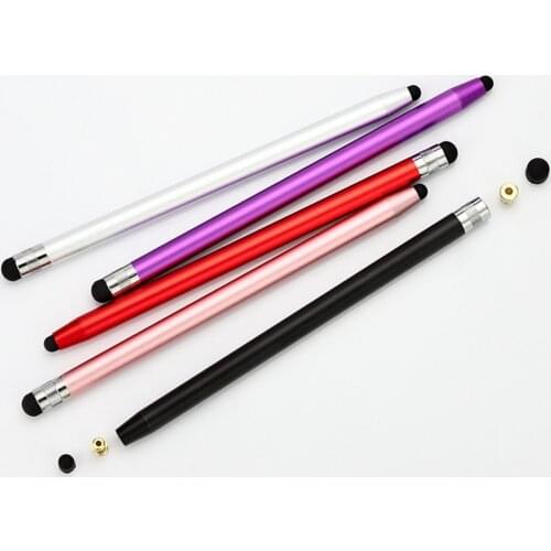 Capacitive Stylus Pen 2 in 1 Rubber Tips Stylus Pencil Universal Tablet Touch Screen Pen for iPhone Android Device