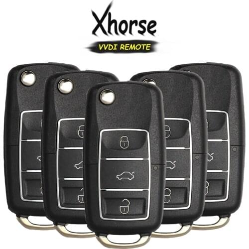 KEYECU 5x (English Version) X007 Series Colorful for V*W B5 Style 3 Button Universal Remote Key for VVDI Key Tool