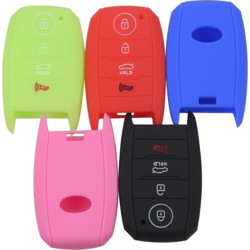 Kutery 10PCS 4BTN Silicone Colorful Remote Key Cover Case For KIA K3 K5 Cerato Forte Sorento Rio Rio5 Optima Protect Replacement