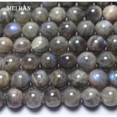 Meihan Free shipping (2 strands/set ) natural Madagascar labradorite 8-8.8mm smooth round loose beads for jewelry making design