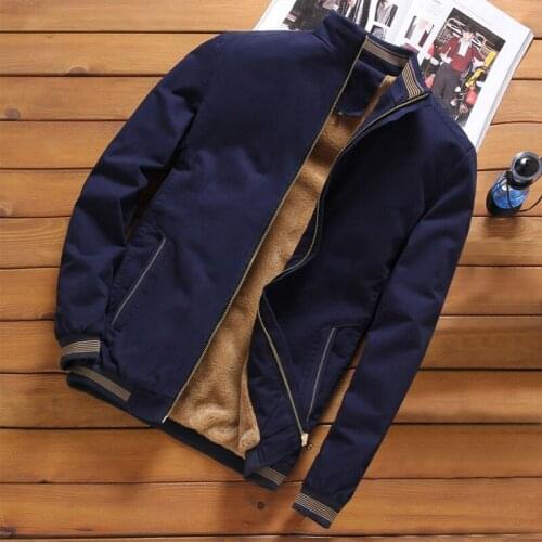 Dihope Fleece Thick Warm Jacket Mens 2021 Autumn Winter Mens Warm Bomber Jackets Casual Coats Tops Male Outerwear M-4XL