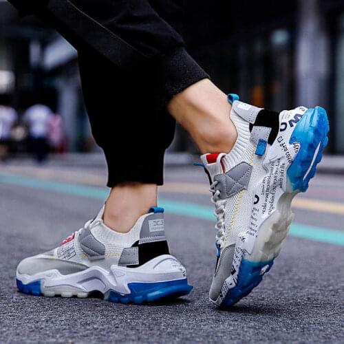 Anti-Slipfor Mens Sneakers Name Brand Mens Work Shoes Shock Absorber Tennis Shoes Man Thick Bottomed Basket Heightening Tennis
