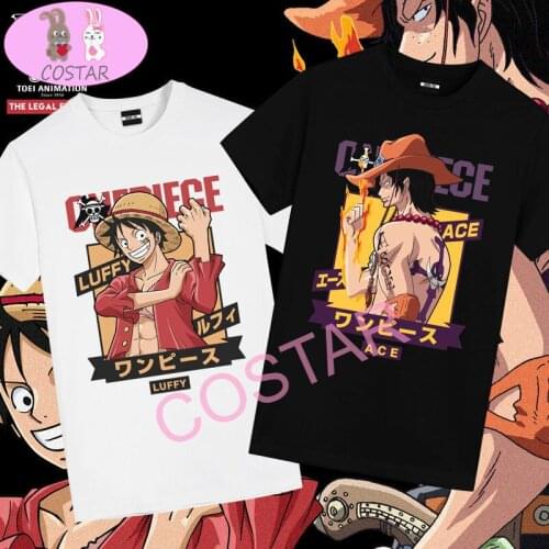 COSTAR Anime Luffy Zoro Sanji Law Sabo Ace Printed Cotton Soft Wearing Fashion T-shirt Harajuku Unisex Tees
