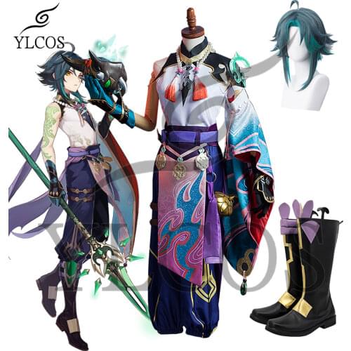 Game Genshin Impact Xiao Cosplay Costume Halloween Party Suit For Unisex Full Set