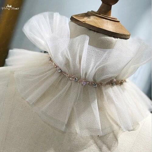 RSB37 Gift Pleated Tulle Collar Choker Necklace For Kids Birthday