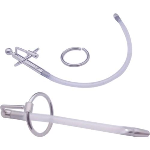 Long Urethral Sound 8mm Sex Toys for Men Chastity Catheter Penis Plug Soft Urethral Sounds Urethral Dilators Adult Male Sex Toy