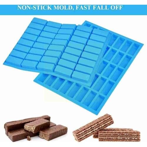 Soap Silicone Mold 40 Cavities Cylinder Mold Handmade For Soap Chocolate Rectangle Soap Jelly Mold Cake Pudding Baking I9C4