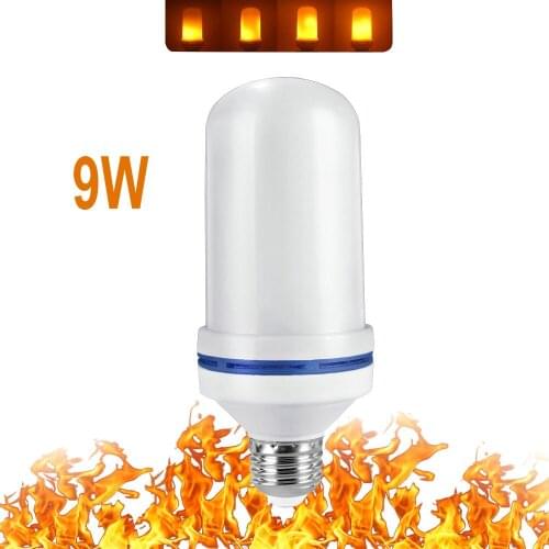 LED Dynamic flame effect light bulb Multiple mode Creative corn lamp Decorative lights bar hotel restaurant party E27 ac85-265v