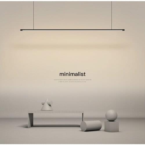 Led Modern Nordic long chandelier Chandelier restaurant living room kitchen office shop bar cafe long strip chandelier