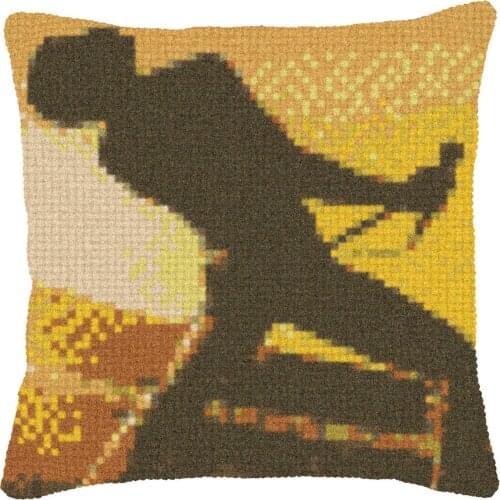 Latch Hook Cushion Pillow Case Canvas Acrylic Yarn Latched Hook Pillow Kits Crochet Cushion Cover