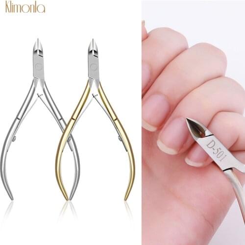 1pcs Sliver Gold Nail Art Clipper Scissors Stainless Steel Dead Skin Nail Cuticle Remover Nipper Manicure Pedicure Care Tools