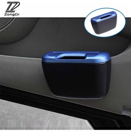 ZD 1pcs Car Styling Garbage Storage Box Sticker For Mercedes W203 W211 W204 W210 Benz AMG BMW F10 E34 E30 F20 X5 E70 Accessories
